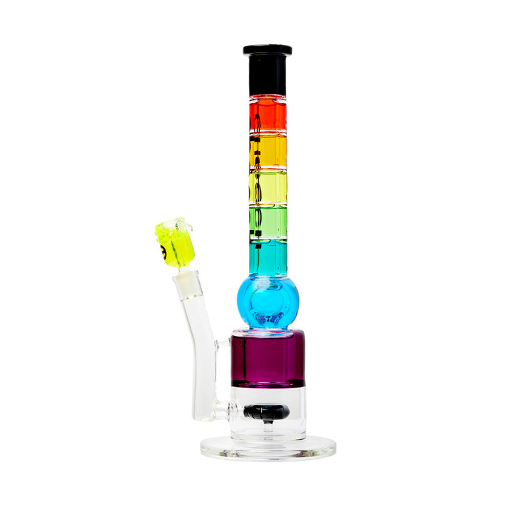 18" Rainbow Glycerin Straight Tube