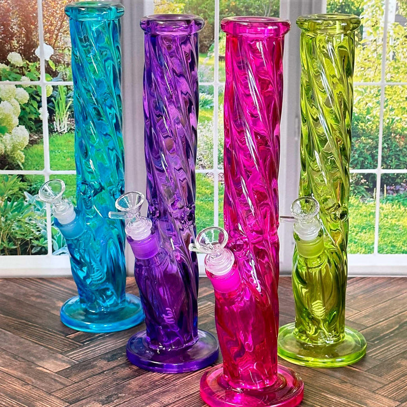 13.5” SLICK TWISTED TUBE BONG - Cloud Cat