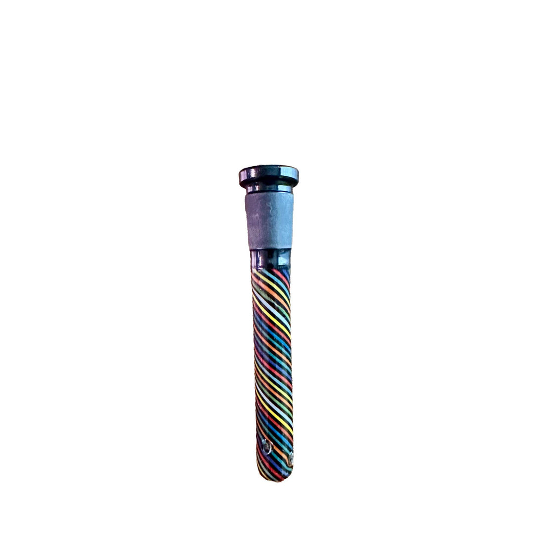 3.5" 14mm Rainbow Swirl Downstem