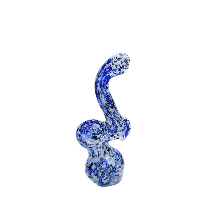 6" SPOTTED BLUE ART BUBBLER