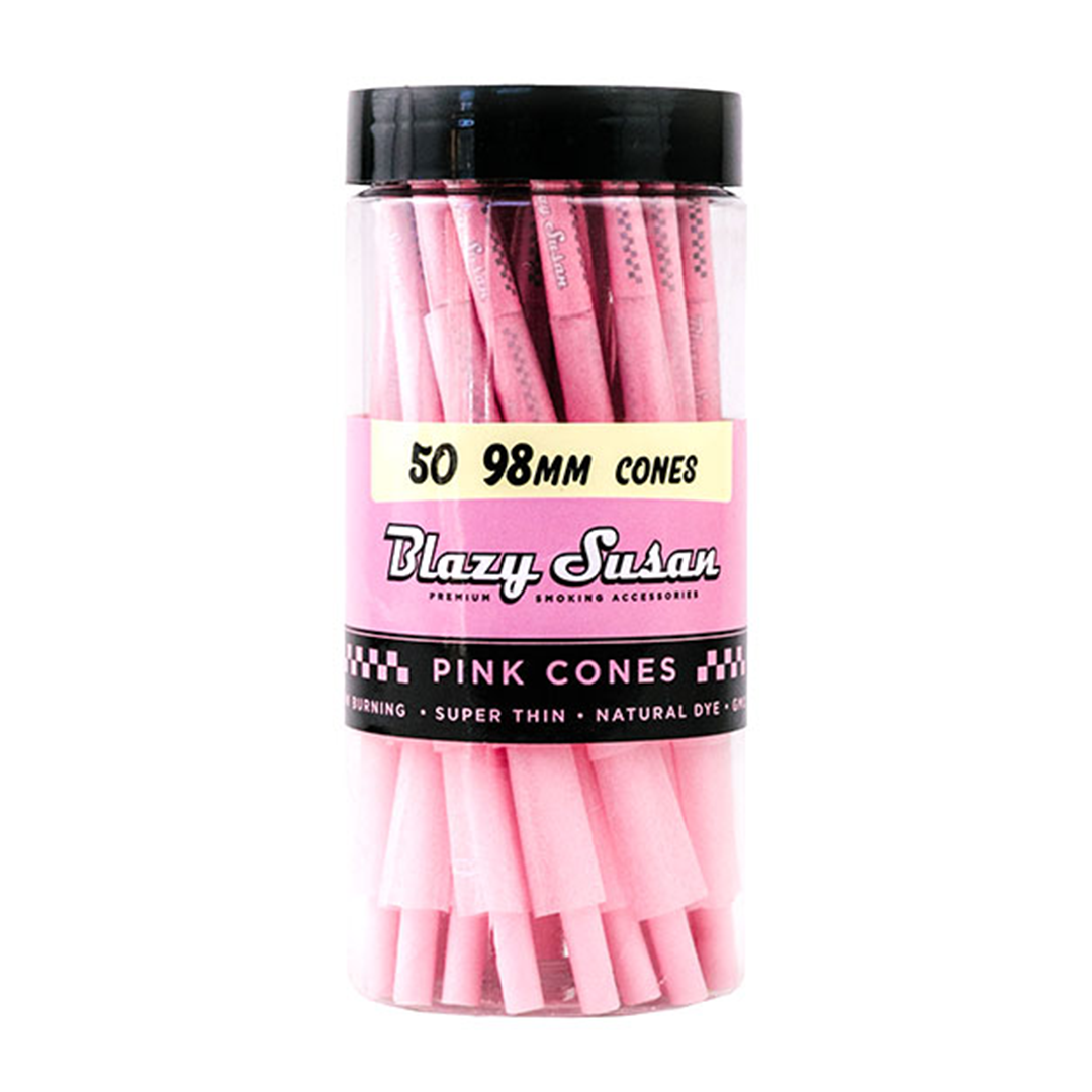 BLAZY SUSAN JAR - PINK 98MM CONES