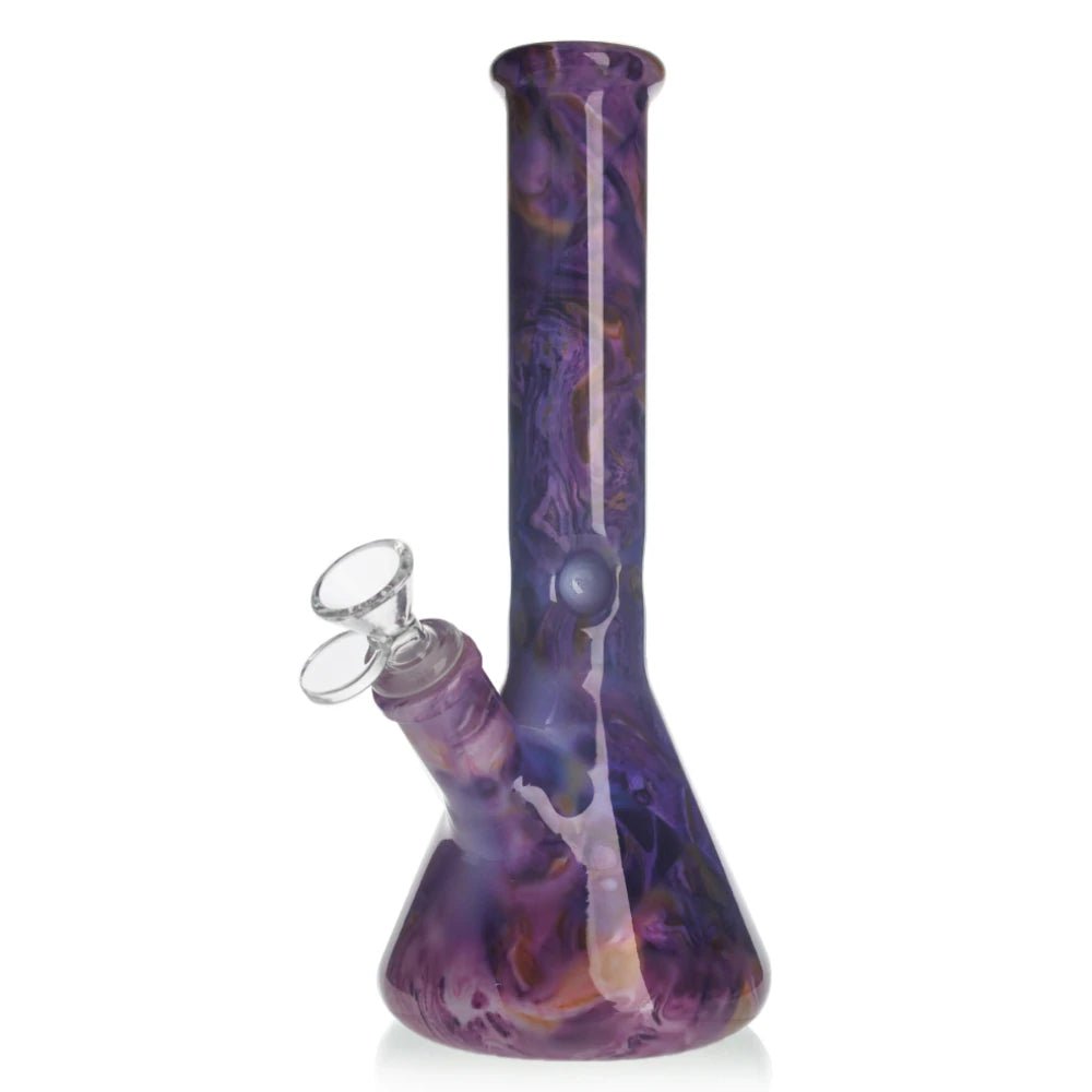 10" MARBLE DESIGN BEAKER BONG