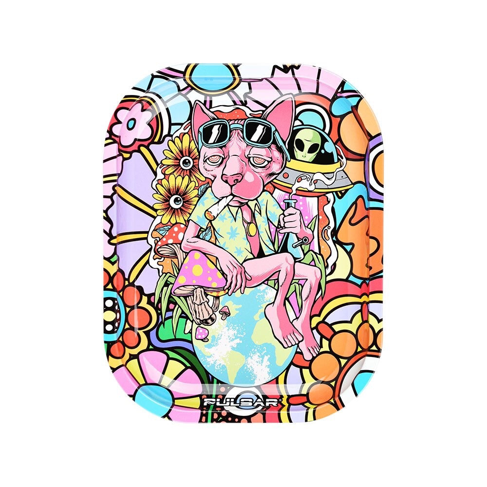 Mini Chill Cat Rolling Tray w/Lid
