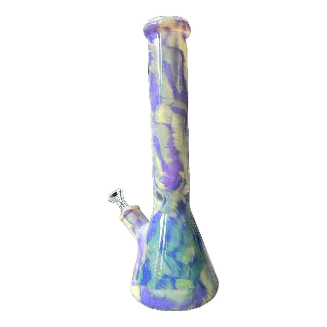 14" MARBLE DESIGN BEAKER BONG