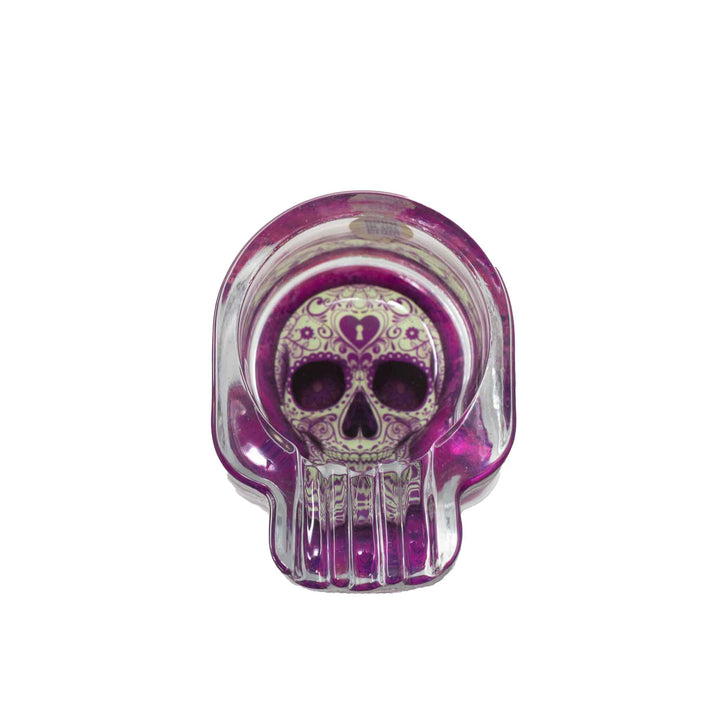 GLOW-IN-THE-DARK SUGAR SKULL ASHTRAYS