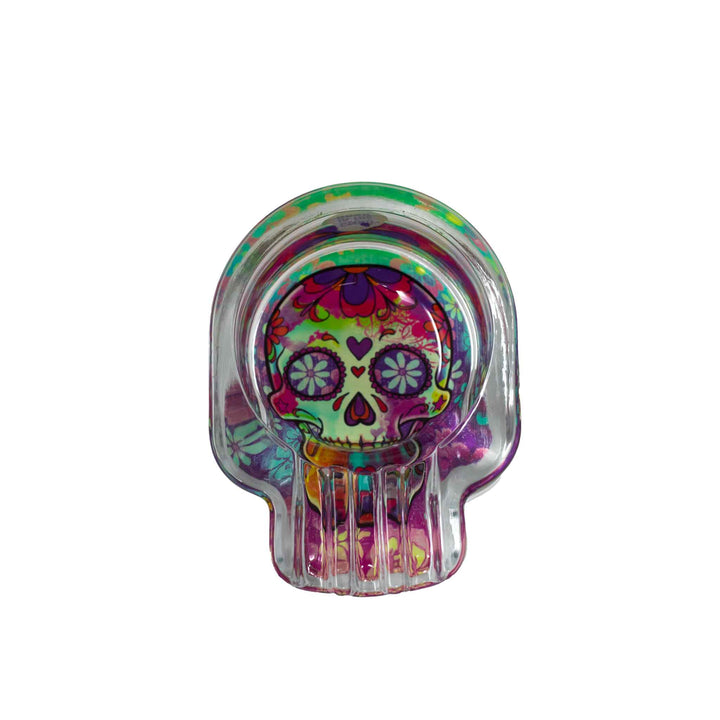 GLOW-IN-THE-DARK SUGAR SKULL ASHTRAYS