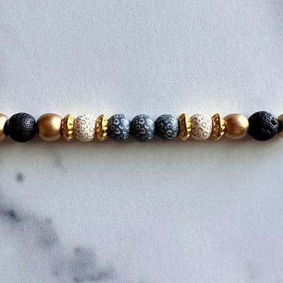 BLUE & WHITE LEOPARD PRINT JOINT CLIP - Cloud Cat