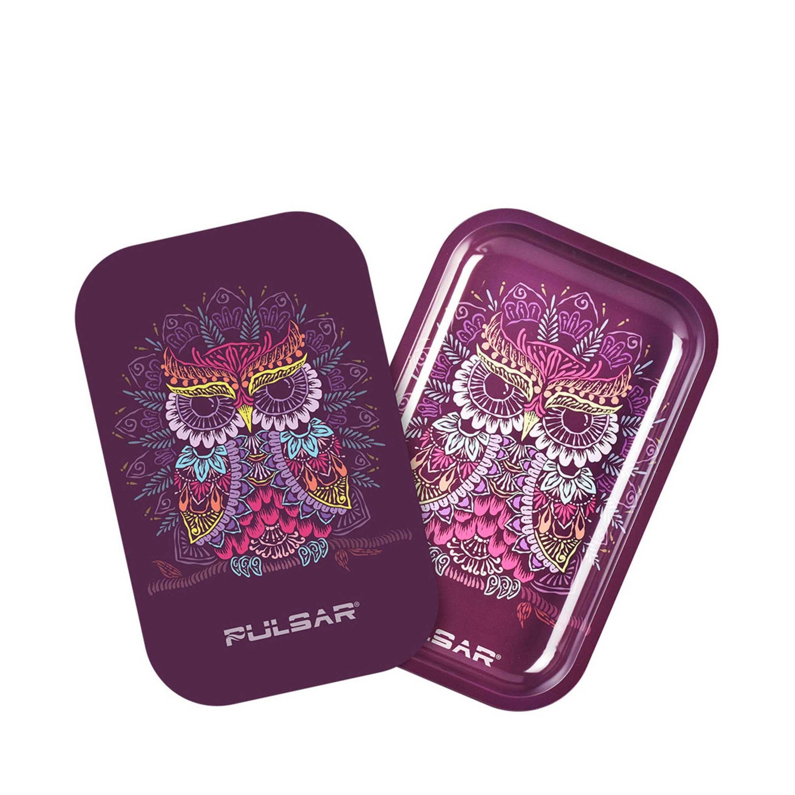 PULSAR OWL MANDALA ROLLING TRAY W/LID - Cloud Cat